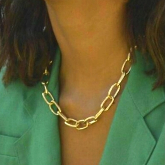 Jewelry - Gold Paperclip Link Chain Necklace